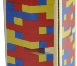 YIZI WOODEN TUMBLING COLOURS 29X7,5X7,5