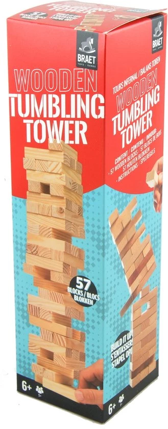 Braet Grote Toren - Hout - 29x7,5x7,5 Cm 3 Braet Grote Toren - Hout - 29x7,5x7,5 Cm - Afbeelding 3