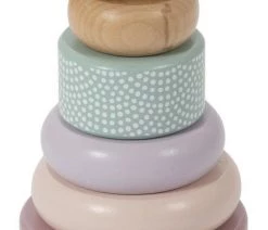 Little Dutch Rammelaar - Houten Tuimelring - Roze