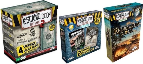 Identity Games Spellenbundel - 3 Stuks - Escape Room - Basisspel 2 & Uitbreidingen Mad House & Redbeard's Gold 1 Identity Games Spellenbundel - 3 Stuks - Escape Room - Basisspel 2 & Uitbreidingen Mad House & Redbeard's Gold