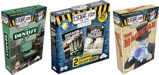 Identity Games Uitbreidingsbundel - 3 Stuks - Escape Room - The Dentist & Mad House & The Magician 1 Identity Games Uitbreidingsbundel - 3 Stuks - Escape Room - The Dentist & Mad House & The Magician