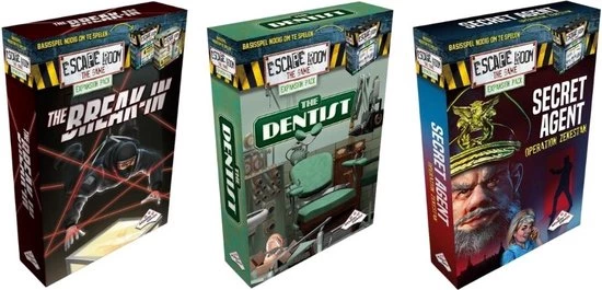 Identity Games Uitbreidingsbundel - 3 Stuks - Escape Room - The Dentist & The Break-in & Secret Agent 1 Identity Games Uitbreidingsbundel - 3 Stuks - Escape Room - The Dentist & The Break-in & Secret Agent
