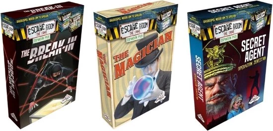 Identity Games Uitbreidingsbundel - 3 Stuks - Escape Room - The Magician & The Break-in & Secret Agent 1 Identity Games Uitbreidingsbundel - 3 Stuks - Escape Room - The Magician & The Break-in & Secret Agent