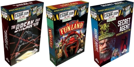 Identity Games Uitbreidingsbundel - 3 Stuks - Escape Room - Funland & The Break-in & Secret Agent 1 Identity Games Uitbreidingsbundel - 3 Stuks - Escape Room - Funland & The Break-in & Secret Agent