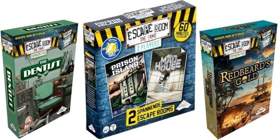 Identity Games Uitbreidingsbundel - 3 Stuks - Escape Room - The Dentist & Mad House & Redbeard's Gold 1 Identity Games Uitbreidingsbundel - 3 Stuks - Escape Room - The Dentist & Mad House & Redbeard's Gold