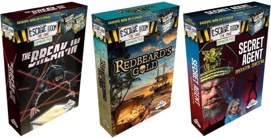 Identity Games Uitbreidingsbundel - 3 Stuks - Escape Room - Redbeard's Gold & The Break-in & Secret Agent 1 Identity Games Uitbreidingsbundel - 3 Stuks - Escape Room - Redbeard's Gold & The Break-in & Secret Agent