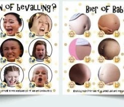 The Silly Giraffe Babyshower Spel Bier Of Baby & Achtbaan Of Bevalling - Babyshower Invulkaarten