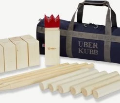 Ubergames KUBB - Official - Luxe Tas - Hardhout Top Kwaliteit Klasse En Geweldig -Vloerspellen Verkoop 550x305 1