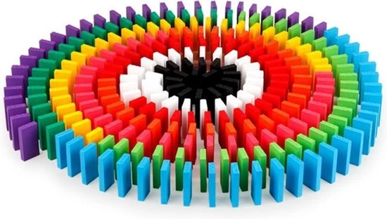 MIK Trading Houten Domino Stenen Voor Kinderen - 120 Stuks Set 1 MIK Trading Houten Domino Stenen Voor Kinderen - 120 Stuks Set