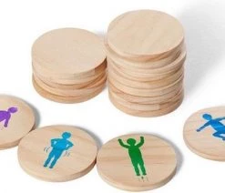 BS Toys Moves! Denkspel - Actief Beweeg Spel Vanaf 6 Jaar - Houten Kaarten - Kinderspeelgoed