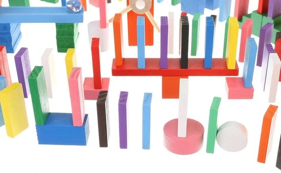 Merkloos XXL Gekleurde Houten Dominostenen Set - Met 1080 Domino Stenen & 45 Elementen - Dominoset 1131-Delig 3 Merkloos XXL Gekleurde Houten Dominostenen Set - Met 1080 Domino Stenen & 45 Elementen - Dominoset 1131-Delig - Afbeelding 3