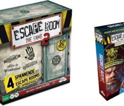 Merkloos Spellenbundel - Escape Room - 2 Stuks - The Game Basisspel 2 & Uitbreiding Secret Agent