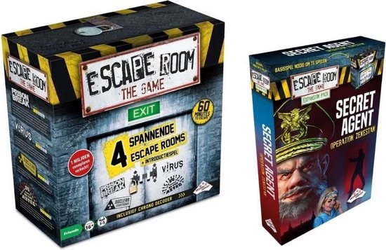 Identity Games Spellenbundel - 2 Stuks - Escape Room - The Game Basisspel & Uitbreiding Secret Agent 1 Identity Games Spellenbundel - 2 Stuks - Escape Room - The Game Basisspel & Uitbreiding Secret Agent