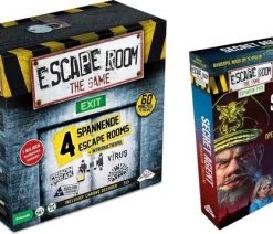 Merkloos Spellenbundel - Escape Room - 2 Stuks - The Game Basisspel & Uitbreiding Secret Agent