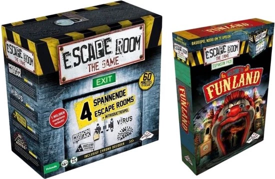 Identity Games Spellenbundel - 2 Stuks - Escape Room - The Game Basisspel & Uitbreiding Funland 1 Identity Games Spellenbundel - 2 Stuks - Escape Room - The Game Basisspel & Uitbreiding Funland