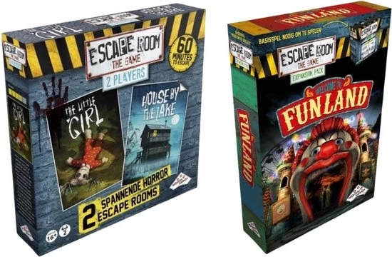 Identity Games Uitbreidingsbundel - Escape Room - 2 Stuks - Uitbreiding Funland & Uitbreiding 2 Player Horror 1 Identity Games Uitbreidingsbundel - Escape Room - 2 Stuks - Uitbreiding Funland & Uitbreiding 2 Player Horror