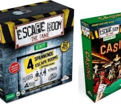 Merkloos Spellenbundel - Escape Room - 2 Stuks - The Game Basisspel & Uitbreiding Casino