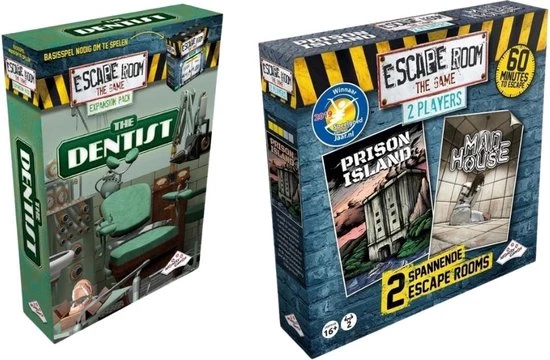 Identity Games Uitbreidingsbundel - Escape Room - 2 Stuks - Uitbreiding The Dentist & Uitbreiding Mad House 1 Identity Games Uitbreidingsbundel - Escape Room - 2 Stuks - Uitbreiding The Dentist & Uitbreiding Mad House