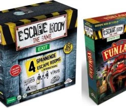 Merkloos Spellenbundel - Escape Room - 2 Stuks - The Game Basisspel & Uitbreiding Funland