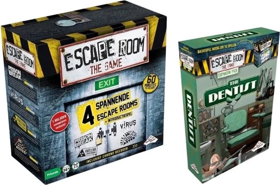 Identity Games Spellenbundel - 2 Stuks - Escape Room - The Game Basisspel & Uitbreiding The Dentist 1 Identity Games Spellenbundel - 2 Stuks - Escape Room - The Game Basisspel & Uitbreiding The Dentist