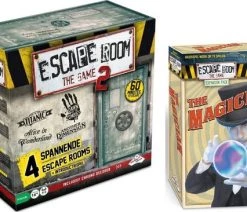 Merkloos Spellenbundel - Escape Room - 2 Stuks - The Game Basisspel 2 & Uitbreiding The Magician
