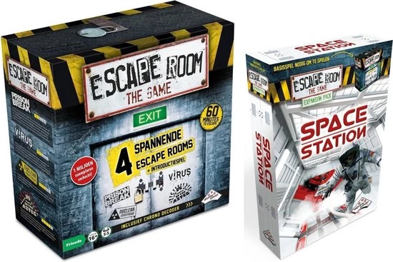 Merkloos Spellenbundel - Escape Room - 2 Stuks - The Game Basisspel & Uitbreiding Space Station 1 Merkloos Spellenbundel - Escape Room - 2 Stuks - The Game Basisspel & Uitbreiding Space Station