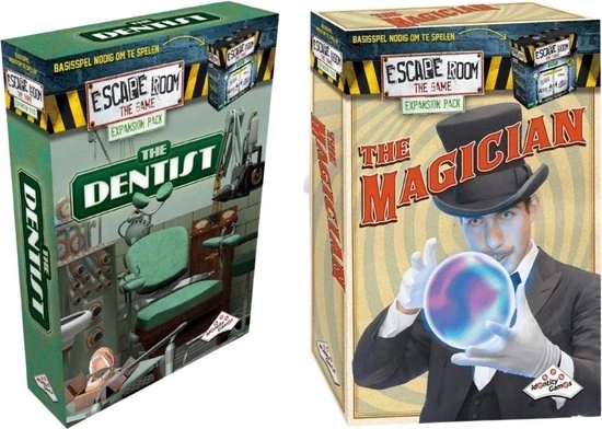Identity Games Uitbreidingsbundel - Escape Room - 2 Stuks - Uitbreiding The Dentist & Uitbreiding Magician 1 Identity Games Uitbreidingsbundel - Escape Room - 2 Stuks - Uitbreiding The Dentist & Uitbreiding Magician