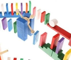 Woodtoys XL Domino Hout Set - 360 Stuks - Puzzel - Domino Stenen - Diverse Kleuren - Vloerspel - Speelgoed Voor Jongens - Speelgoed Voor Meisjes - Klassiek Spel - Cadeau Kind -Vloerspellen Verkoop 550x393 2