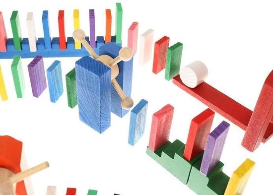 Kruzzel Domino Stenen - 360 Stuks - Domino Hout Set - Diverse Kleuren - Puzzel - Vloerspel - Speelgoed - Cadeau Kind 3 Kruzzel Domino Stenen - 360 Stuks - Domino Hout Set - Diverse Kleuren - Puzzel - Vloerspel - Speelgoed - Cadeau Kind - Afbeelding 3