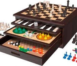 Playtive Houten Bordspel 10-in-1 - Houten Box Met 10 Spelletjes - Aanbevolen Leeftijd: Vanaf 6 Jaar - Speelplezier Voor Het Hele Gezin - Voor 1 Tot 6 Spelers -Vloerspellen Verkoop 550x394