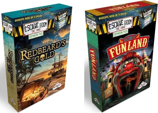 Merkloos Escape Room Uitbreidingsbundel - 2 Stuks - Uitbreiding Funland & Uitbreiding Redbeard's Gold 1 Merkloos Escape Room Uitbreidingsbundel - 2 Stuks - Uitbreiding Funland & Uitbreiding Redbeard's Gold
