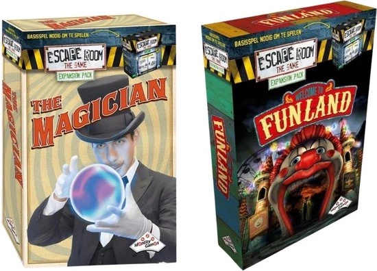 Identity Games Uitbreidingsbundel - Escape Room - 2 Stuks - Uitbreiding Funland & Uitbreiding Magician 1 Identity Games Uitbreidingsbundel - Escape Room - 2 Stuks - Uitbreiding Funland & Uitbreiding Magician