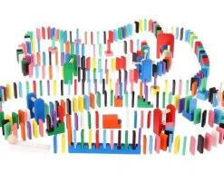 Kruzzel Extra Grote Domino Set Van Hout - 1131 Delig Met 1080 Domino Stenen & 45 Elementen - Vloerspel - Voor Kinderen En Volwassenen - Verjaardag Cadeau Jongens En Meisjes -Vloerspellen Verkoop 550x421 12