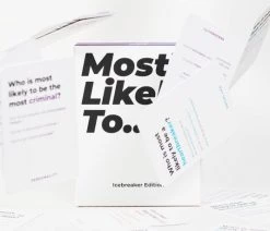 Most Likely To? Most Likely To IJsbreker Editie - Partyspel Met 220 Vragen - Nederlands & Engels Kaartspel -Vloerspellen Verkoop 550x458