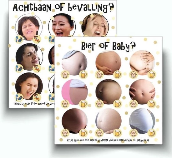 The Silly Giraffe Babyshower Spelletjes: "Het Verboden Woord Is Baby" En "Bier Of Baby"- Babyshower Invulkaarten - Babyshowerspel 3 The Silly Giraffe Babyshower Spelletjes: "Het Verboden Woord Is Baby" En "Bier Of Baby"- Babyshower Invulkaarten - Babyshowerspel - Afbeelding 3