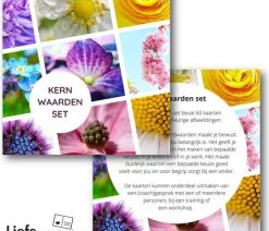 Liefsoppapier.nl Kernwaarden Set - Waarden Spel - Coachtool - Bloemen Associatiekaarten - Werkvorm | Liefs Op Papier -Vloerspellen Verkoop 550x535 2