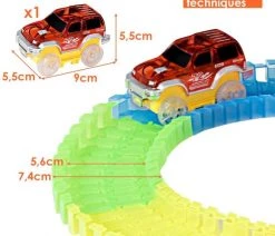 FURNIBELLA - Circuit Met Oplichtende Auto 366-delige Baanbaanspel Voor Kinderen Vanaf 3 Jaar -Vloerspellen Verkoop 550x535