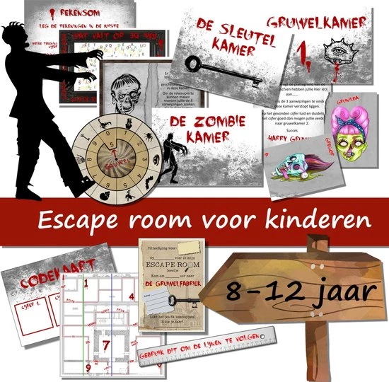Speurfactory Escape Room Voor Kinderen De Gruwelfabriek - Kinderfeestje - Breinbreker - 8 T/m 12 Jaar Kant & Klaar Pakket 1 Speurfactory Escape Room Voor Kinderen De Gruwelfabriek - Kinderfeestje - Breinbreker - 8 T/m 12 Jaar Kant & Klaar Pakket