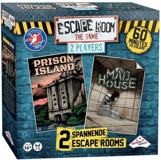 ESCAPE ROOM THE GAME - 2 PLAYER EDITIE - Prison Island/Mad House - IDENTITY GAMES - Winnaar 2019 Speelgoed Van Het Jaar 1 ESCAPE ROOM THE GAME - 2 PLAYER EDITIE - Prison Island/Mad House - IDENTITY GAMES - Winnaar 2019 Speelgoed Van Het Jaar