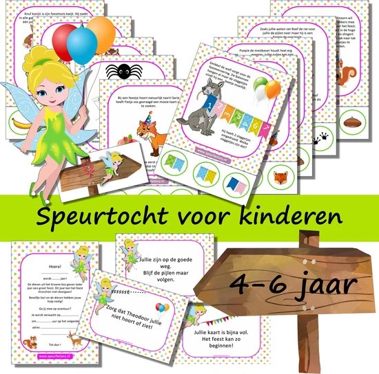 Speurfactory Speurtocht Voor Kinderen - Het Boselfje En Het Dierenfeest - 4 T/m 6 Jaar - Kinderfeestje - Speurtocht - Speurpakket 1 Speurfactory Speurtocht Voor Kinderen - Het Boselfje En Het Dierenfeest - 4 T/m 6 Jaar - Kinderfeestje - Speurtocht - Speurpakket