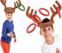 Merkloos Kerstspel Rendier Ringwerpen - Kerst - Opblaasbaar -Vloerspellen Verkoop 550x545