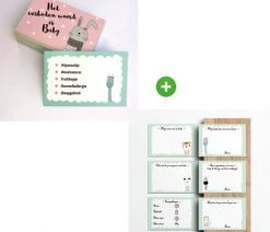 Babyshower Spelletjes: The Silly Giraffe Wens/advies/voorspellingenkaartjes + Het Verboden Woord Is Baby