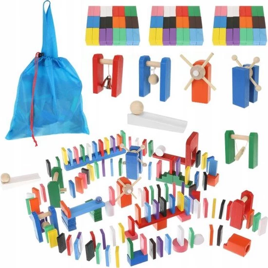 Kruzzel Domino Stenen - 360 Stuks - Domino Hout Set - Diverse Kleuren - Puzzel - Vloerspel - Speelgoed - Cadeau Kind 1 Kruzzel Domino Stenen - 360 Stuks - Domino Hout Set - Diverse Kleuren - Puzzel - Vloerspel - Speelgoed - Cadeau Kind