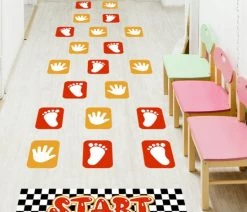 Merkloos Beweegspel Vloerstickers - Hinkelspel - Motoriek Speelgoed - Hinkelpad Stickers - Sport En Spel - Blijderij -Vloerspellen Verkoop 550x550 1