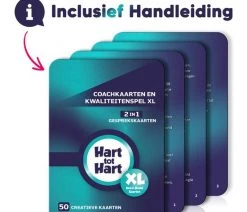 Hart Tot Hart 2-in-1 Coachkaarten En Kwaliteitenspel XL - Extra Grote Kaarten In A6 Formaat - Associatiekaarten En Complimentenspel - Coachingskaarten - Kwaliteiten Kaartspel - Gespreksstarter - Complimenten Kaartjes - Gesprekskaarten Voor Een Openhartig Gesprek -Vloerspellen Verkoop 550x550 101