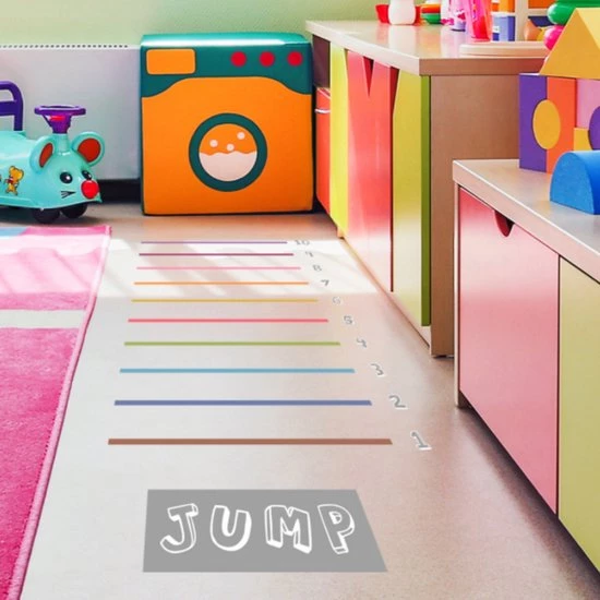 Merkloos Vloerstickers Verspringen - Sport En Spel - Verspringen - Beweegspel Voor Kinderen - Motoriek Speelgoed - Educatief - Blijderij 5 Merkloos Vloerstickers Verspringen - Sport En Spel - Verspringen - Beweegspel Voor Kinderen - Motoriek Speelgoed - Educatief - Blijderij - Afbeelding 5
