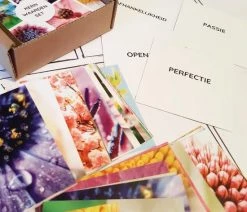 Liefsoppapier.nl Kernwaarden Set - Waarden Spel - Coachtool - Bloemen Associatiekaarten - Werkvorm | Liefs Op Papier -Vloerspellen Verkoop 550x550 145