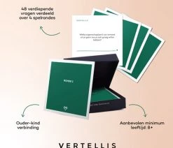 Vertellis Gezinseditie - Gesprekskaarten - Voor Ouders & Kinderen, Kom Als Gezin Dichter Bij Elkaar, Gespreksstarters, Gezinsspellen, Vragenspel Met Kaarten -Vloerspellen Verkoop 550x550 51