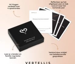 Vertellis Feestdagen Editie NL - Gesprekskaarten - Even Geen Mobiel Maar Aandacht Voor Elkaar, Gespreksstarters, Gezinsspellen, Vragenspel Met Kaarten -Vloerspellen Verkoop 550x550 59