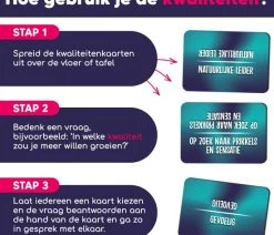 Hart Tot Hart 2-in-1 Coachkaarten En Kwaliteitenspel XL - Extra Grote Kaarten In A6 Formaat - Associatiekaarten En Complimentenspel - Coachingskaarten - Kwaliteiten Kaartspel - Gespreksstarter - Complimenten Kaartjes - Gesprekskaarten Voor Een Openhartig Gesprek -Vloerspellen Verkoop 550x550 96